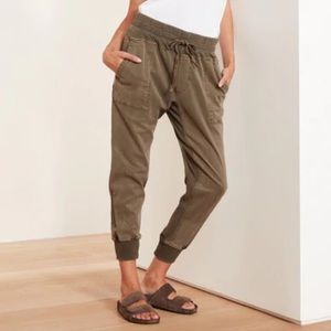 Standard James Perse Mixed Media Cargo Green Joggers 2